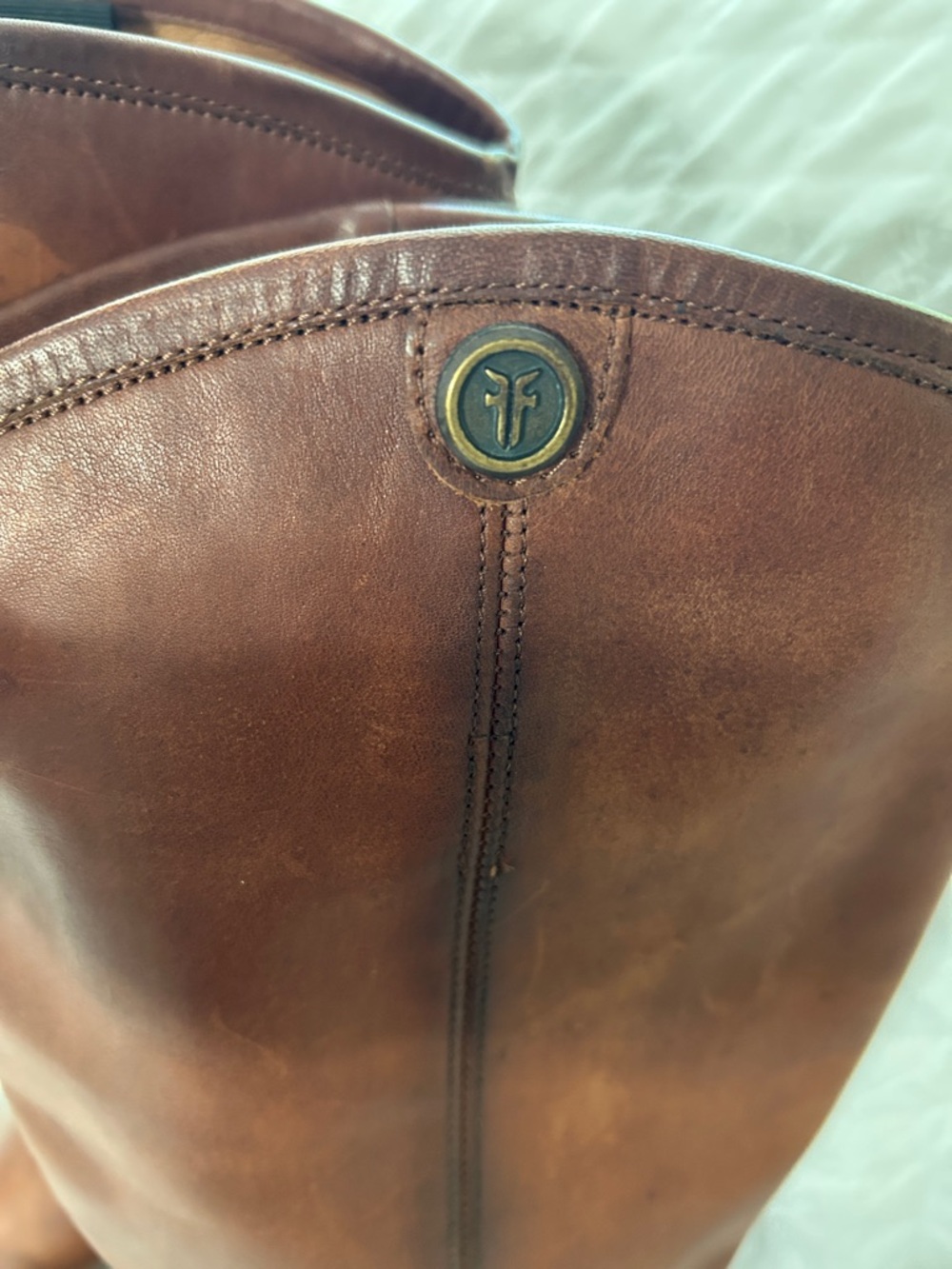 Frye Cognac Leather Tall Boots - Picture 2 of 9